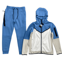 Nike Tech Fleece Tracksuit Blue White Khaki