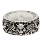 GUCCI Silver Feline Head Ring