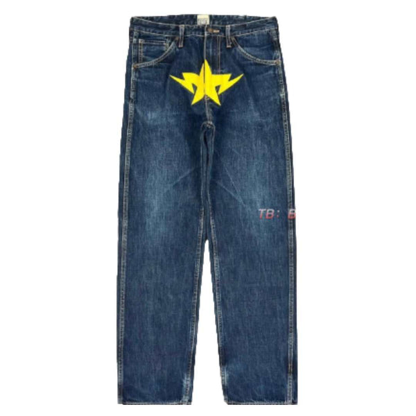 Bape Denim Jeans Yellow Star