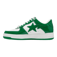 A Bathing Ape Bape Sta Patent Leather Green White